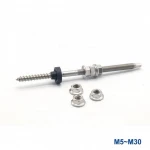 Convenient  Installation Wooden Steel Beam Solar System Stainless Metric 10 Roof Mounting Hanger Bolt