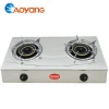 Cooking Appliances 130mm Big burner  0.45 mm stainless steel double burner gas stove