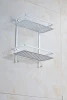 Corner aluminum 2 tier bathroom  shelf  kitchen storage rack