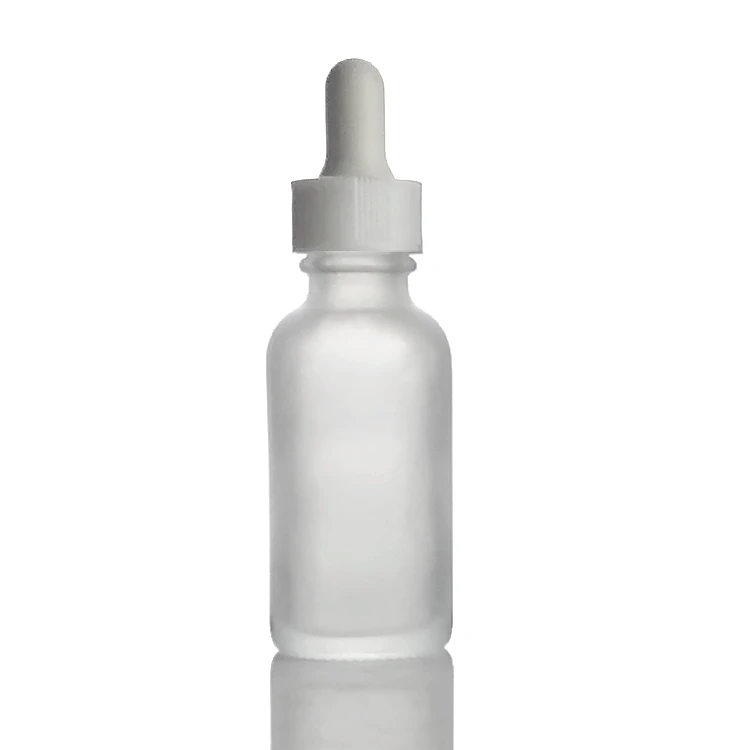 cosmetic spray pump clear frosted glass boston round bottle 4oz 8oz cosmetic bottle