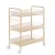 Import Creative home kitchen toilet bathroom beauty salon metal trolley with hook storage cheap rack shelf from China