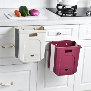 Creative Household Office Supplies Mini Trash Can Desktop Plastic Bucket Dustbin Foldable Waste Bins