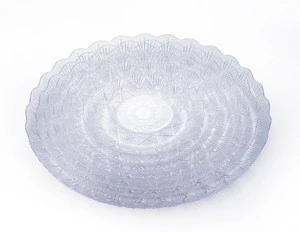 crystal dinner fruit PS disposable plastic cutlery tray