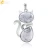 CSJA hot selling amethyst pink crystal cute cat gemstone pendant charm for necklace making F072