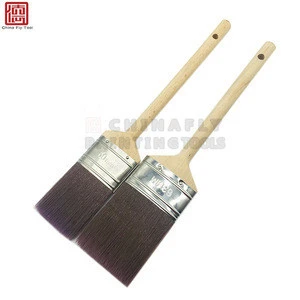 CTWHPB040  Top quality Australian Type wooden handle oval ferrule  purple color nylon/Polyester  Filament Paint Brushes