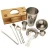Import Custom 750ml bartender mixer home bar set stainless steel cocktail shaker set for drink mixing from China