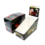 Custom design Energy drink paper counter display box , tear off top display box
