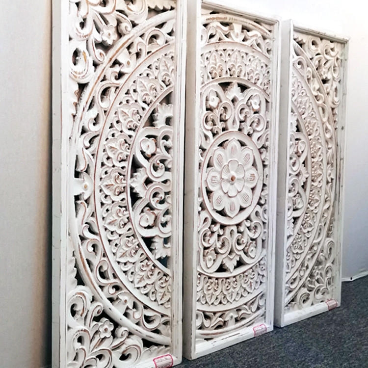 Buy Custom Home Decorative Mango Carved Wood Panels Wall Art Decor from