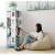 Import custom hotel office home kids ladder storage corner revolving wood display book shelf bookcases from China
