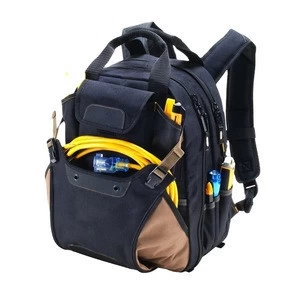 Custom multifunction portable tool carry backpack ,toolkit heavy duty electrician backpack tool bag work