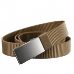 Custom Nylon Press Belt Outdoor Military Alloy  Woven Weaving Fabric Belt Buckle  Man Wholesale Factory