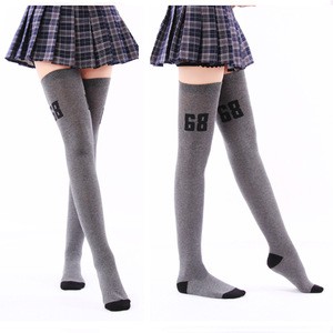 Custom Print Pattern Knee Socks Japanese School Girls Women Stocking