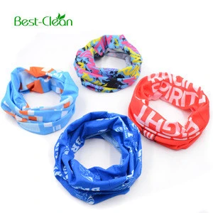 Custom printing outdoor 100% polyester microfiber bandanas headwear