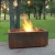 Import Custom size portable steel patio outdoor brazier square fire pit from China