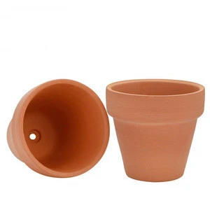 Custom Small Mini Clay Pots Terracotta Flower Pot Clay Ceramic Pottery Planter with Drainage Hole