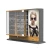 Import Custom Wooden Wall Mounted Glass Display Cabinets , Sunglasses Display Case from China
