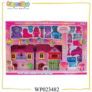 customized cheap wholesale furniture play set plastic toy furniture doll house toy for sale