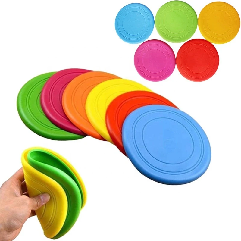 Customized Colorful  Outdoor Silicone Flying Disc for pets
