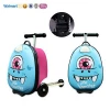 Customized design 3D trolley children scooter suitcase airport luggage