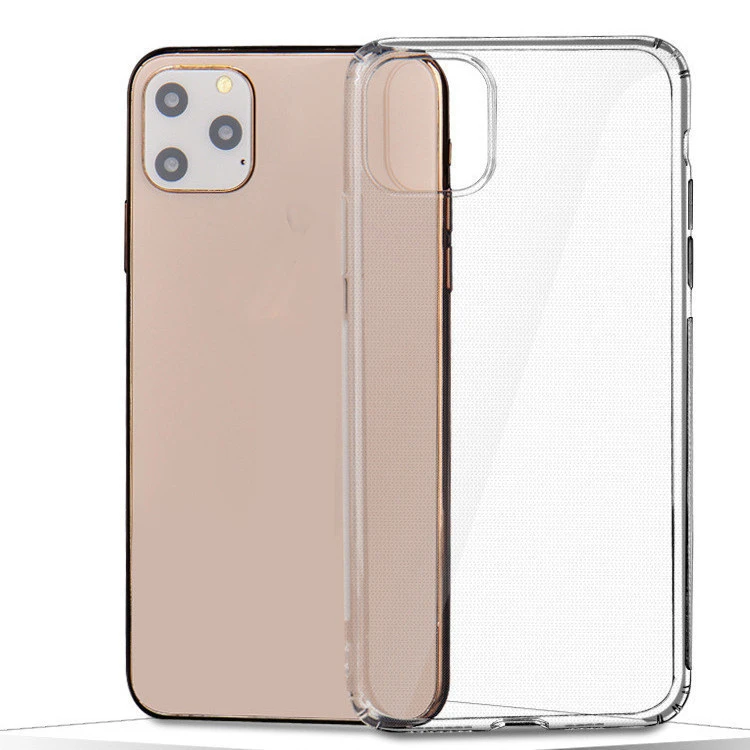 Customized fall protection sleeve for iphone 11 transparent TPU material mobile phone case in Amazon