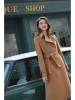 Customized fashion luxury women winter coat clothing ladies long cashmere wool coats women