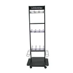 customized floor metal umbrella stand wiht wheel