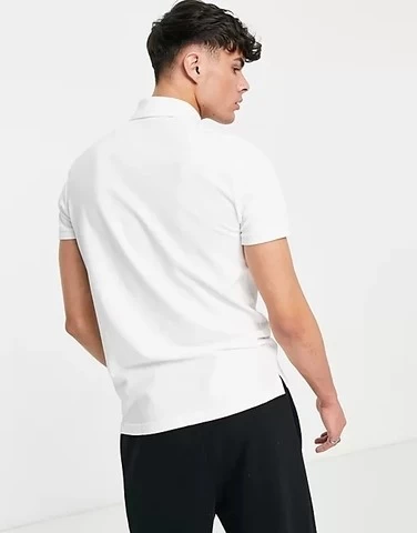 Customized Good Quality White T-Shirt 210gsm Pique Cotton Mens Polo Shirts