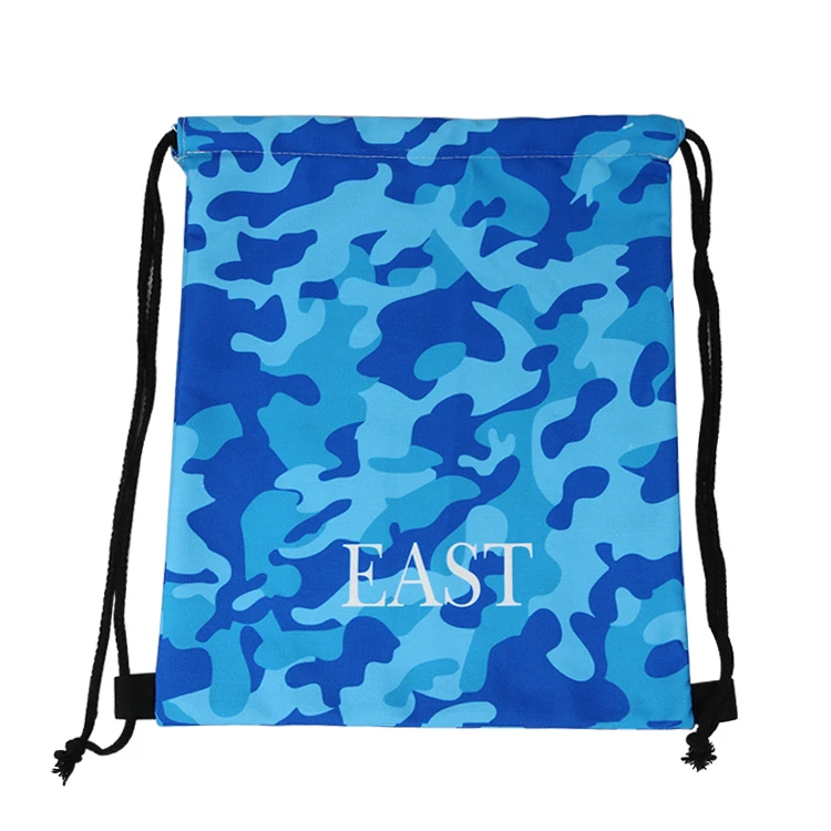 Customized Logo Promotional Canvas Drawstring Backpack Bag