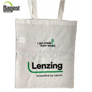 Customized printed tencel fabric tote shopping bag