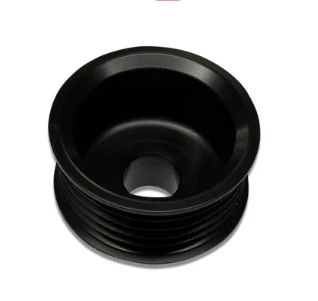 Customized size black anodized durability lightweight crank pulley