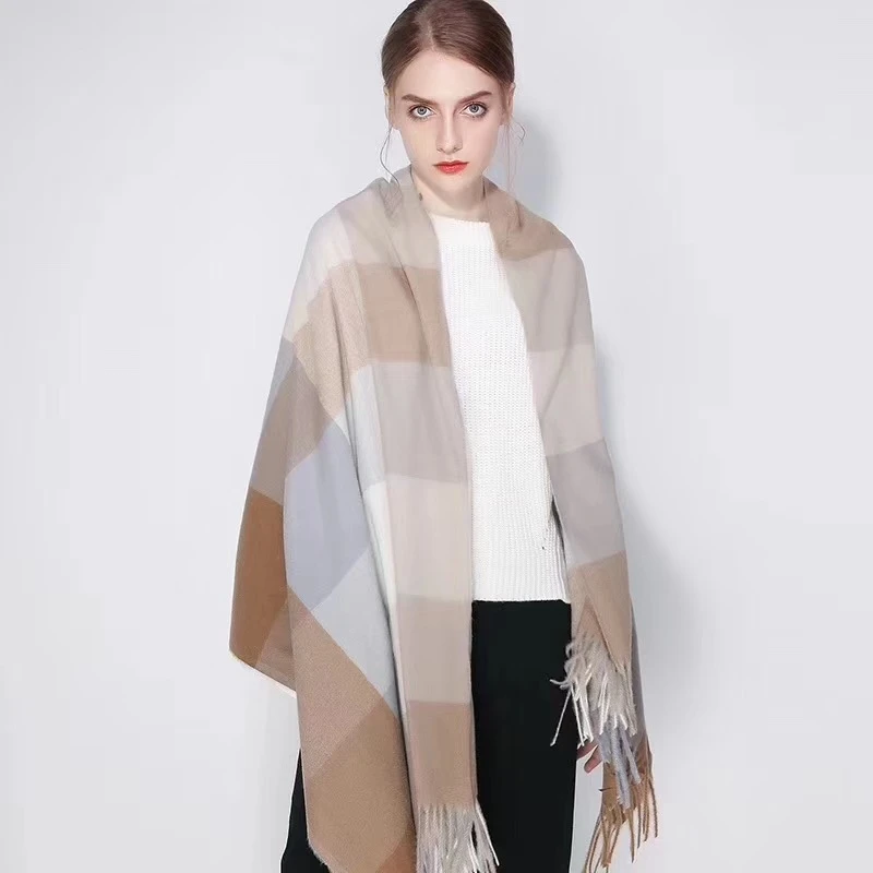 Customized wholesale high quality fashion Women&#x27;s stole ladies Poncho mexicano knitting Blanket cashmere shawl cape for ladies
