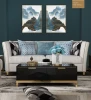CX02  Black high gloss coffee table with gold leg modern living room furniture