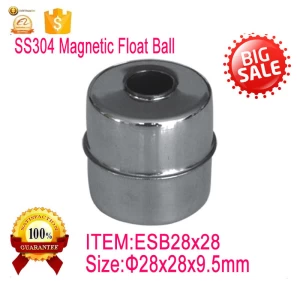 cylinder Stainless steel 304 magnetic float ball 28*28MM float ball valve