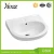 Import D306 washroom vanity hand wash basin with stainless steel shelf from China
