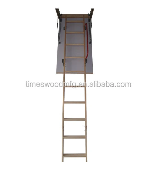 Deluxe Wooden Folding Loft Ladder