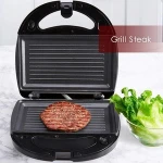 Detachable 2 slice sandwich maker & panini maker & waffle maker for home use