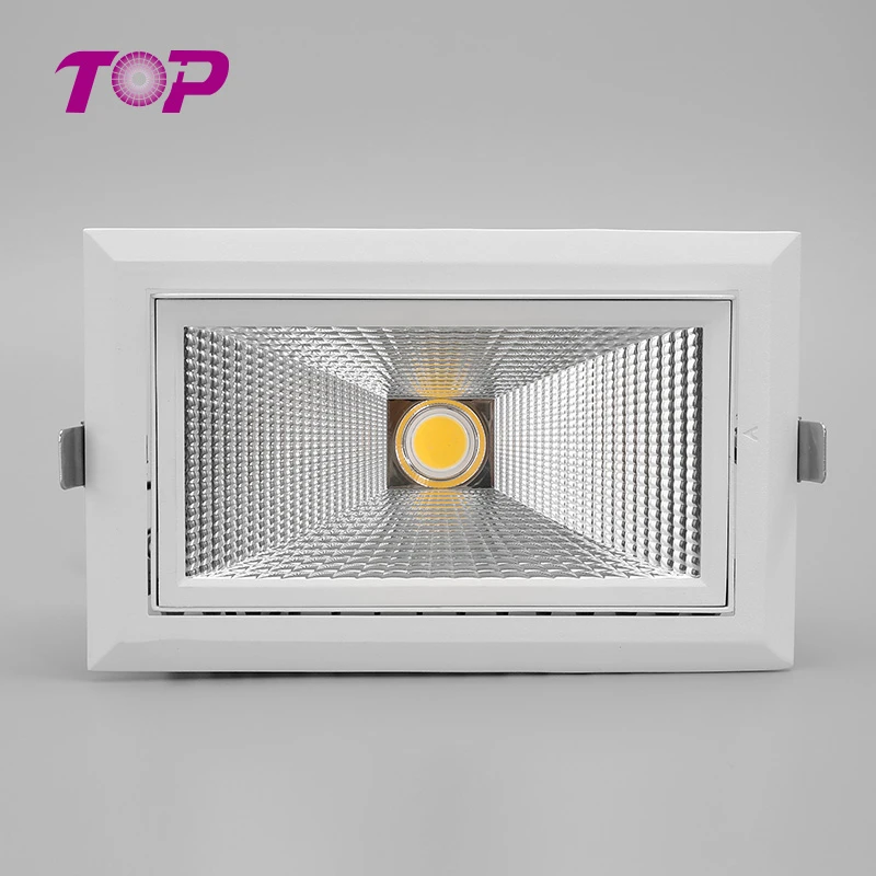 DGLUX recessed square or round 24w/30w/60w ceiling mounted led downlight white black custom color down lighting