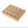 different size solid pine divided  storage trays  wooden compartments trays