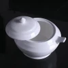 Different sizes big capacity bone china ceramic soup tureen with lid