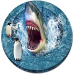 Digital Printing Front Door Funny Printed Round Flannel Carpet
