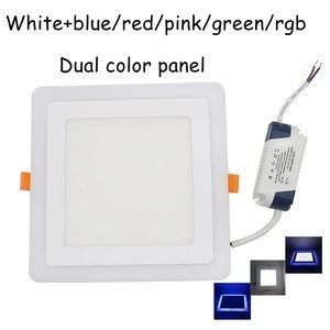 Dimmable Dual Color LED Panel Light White RGB 6W 9W 18W 24W Downlight Recessed Lights
