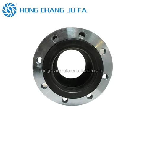 DN200 double flanged neoprene flexible joint with control rod bellows coupling