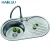 Import double bowl multifunctional kitchen sink from China