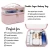 Import Double Layer Waterproof Custom PVC Pu Leather Transparent Makeup Organizer Large Capacity Travel Cosmetic Bag for Women from China