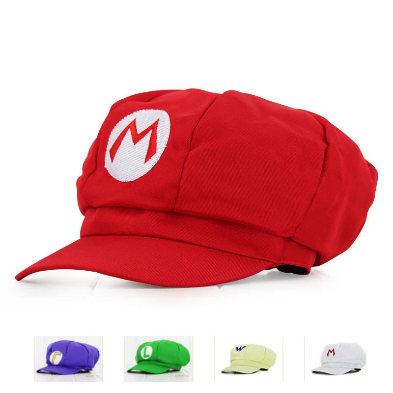 Dropshipping 2019 Hot NS Game Super Mario Cosplay Hat Adult Child Anime Super Mario Hats  Caps  Luigi Bros Cosplay Cap