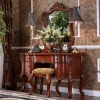 E427 American Luxury Antique Wooden Glass Mirror Dresser Table With Drawers