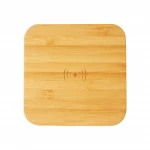 eco friendly Fast customized logo Qi Bamboo Wireless Charger 5w bamboo mobile phone holder charger