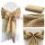 Import Eco Friendly Natural Burlap Chair Sashes Bows 7 x 108 Inch with Lace from Bangladesh