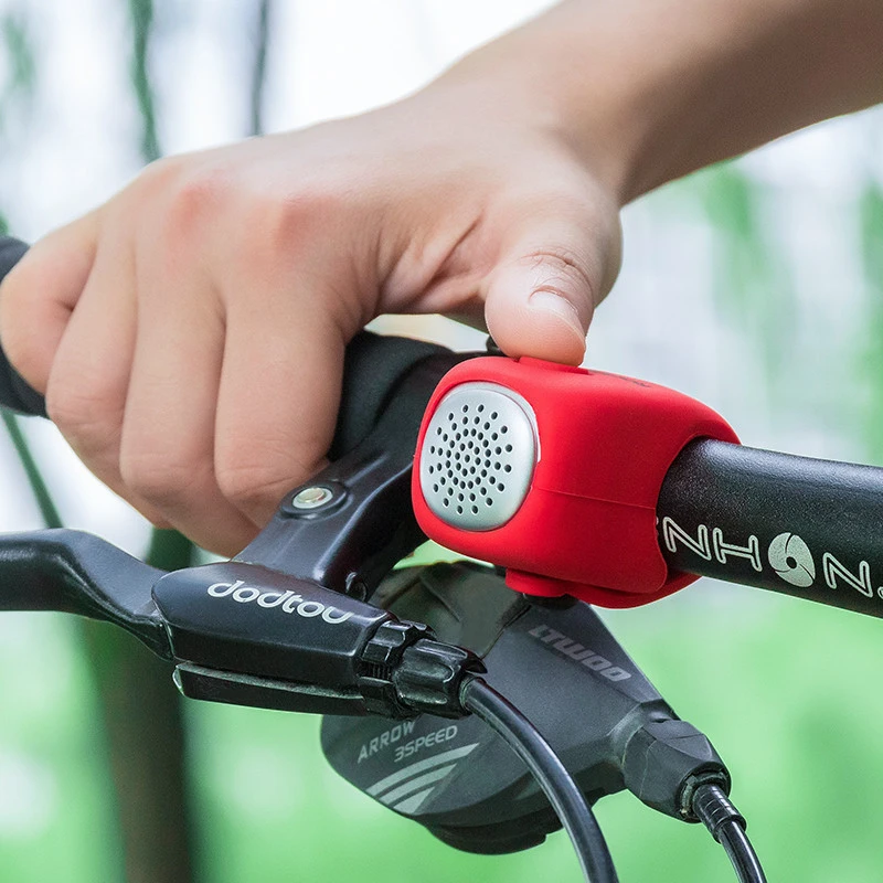 Electric Cycling Bell 110 dB Horn Rainproof MTB Bicycle Handlebar Silica Gel Shell Ring Bike Bell