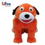 Electric dog ride on plush animal toy